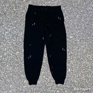 Lightning Bolt Embroidered Sweatpants